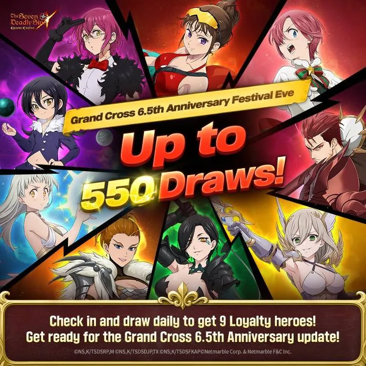 The Seven Deadly Sins: Grand Cross 6.5th Anniversary Eve Arrives in Grand Cross news image