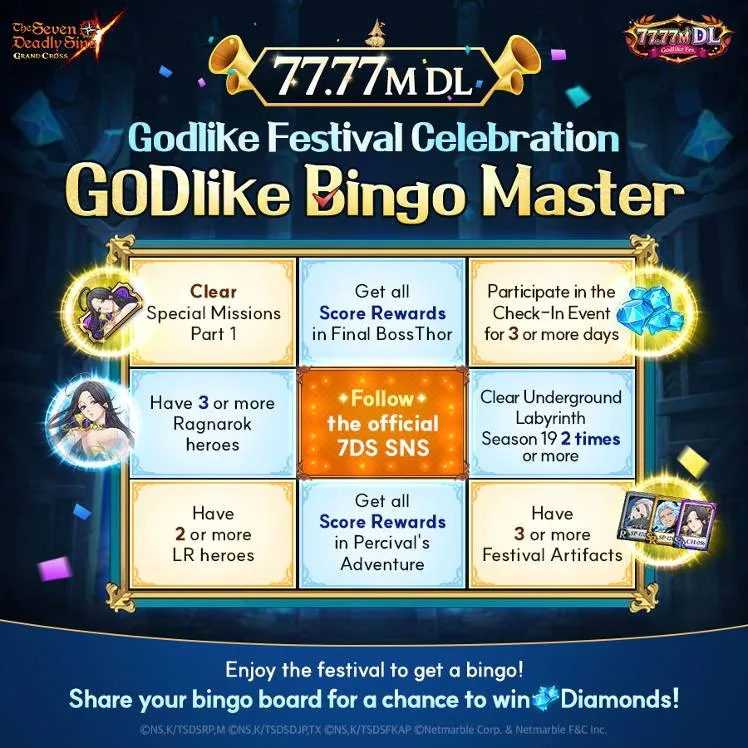 The Seven Deadly Sins: Grand Cross Launches 77.77M Download ‘Godlike Bingo Master’ Ev news image