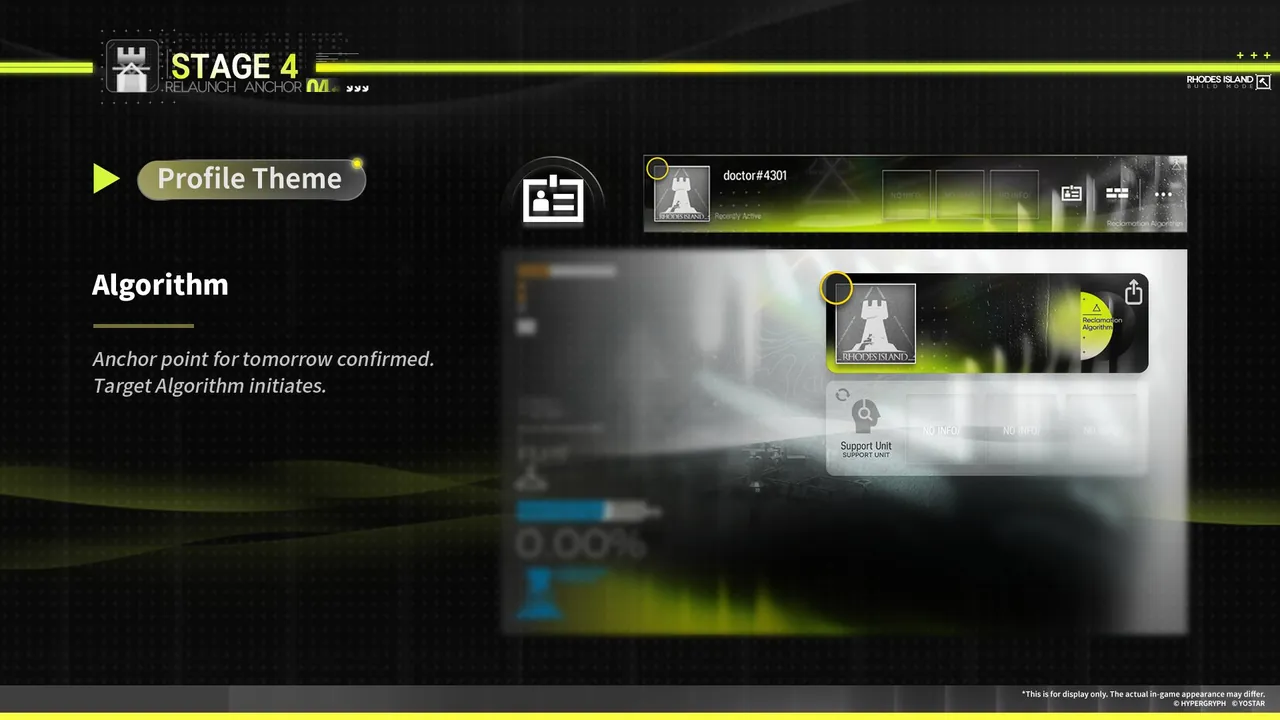 Stage 4: Profile Theme "Algorithm"
