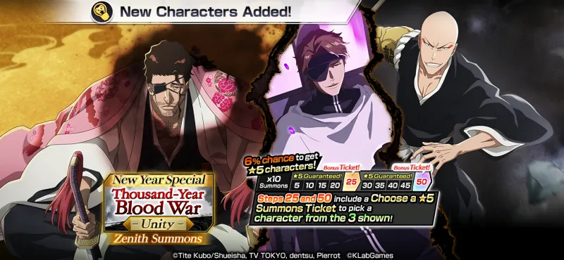 Bleach: Brave Souls Bleach: Brave Souls Starts 2026 With Zenith Summon news image