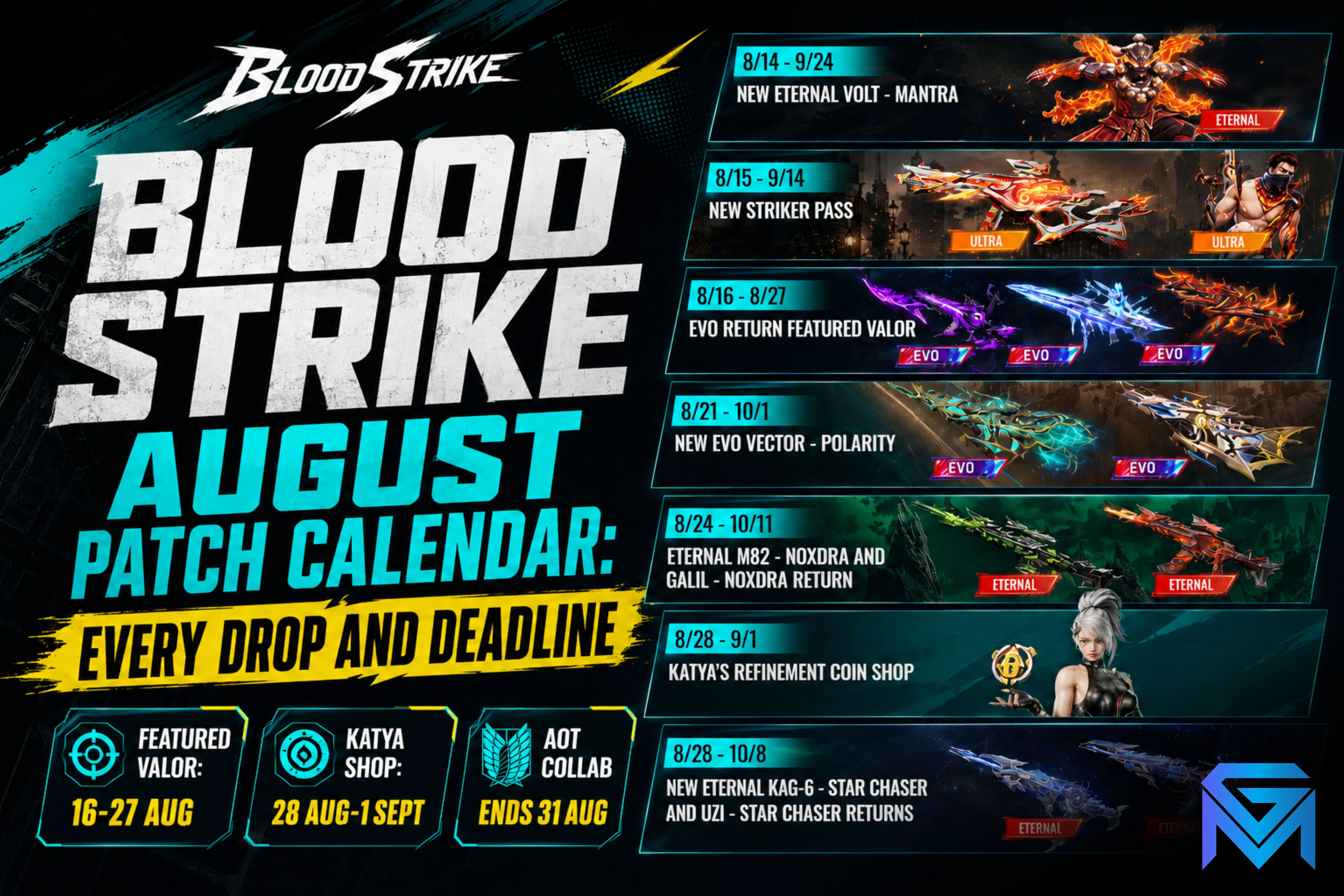Blood Strike Blood Strike August Patch Calendar: Every Drop and news image