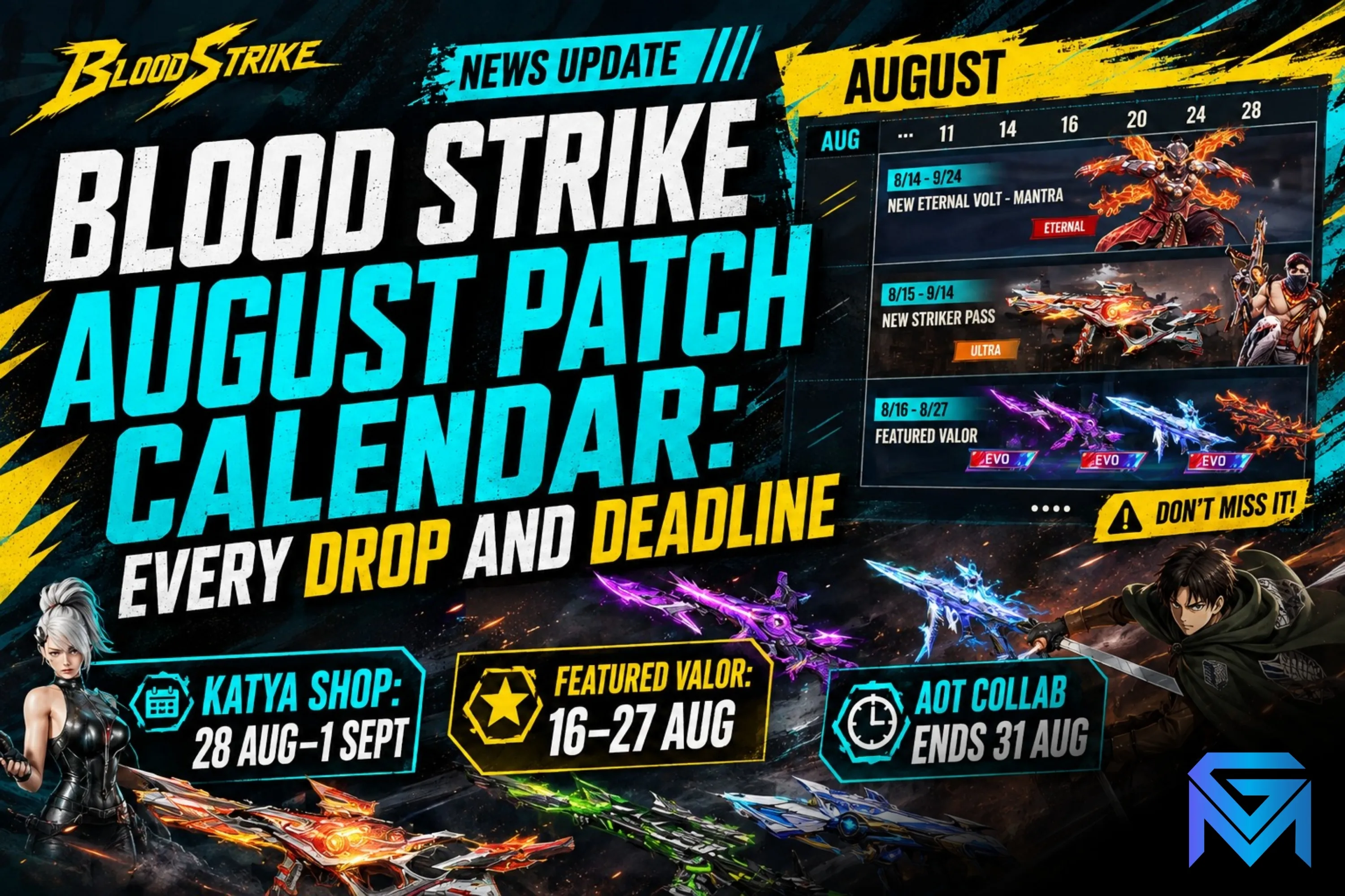 Blood Strike Blood Strike August Patch Calendar: Every Drop and news image