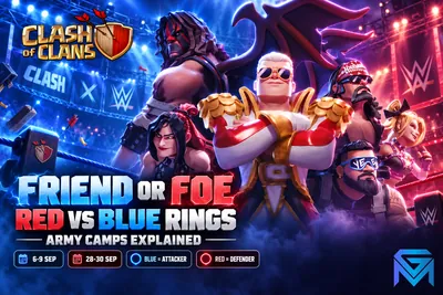 Clash of Clans Clash of Clans Friend or Foe Army Camps: Red vs Bl news image