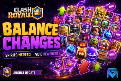 Clash Royale Clash Royale August Balance Changes: Spirits Nerfe news image