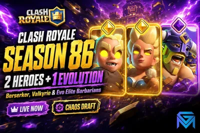 Clash Royale Clash Royale Season 86 Is Live: Two New Heroes and news image