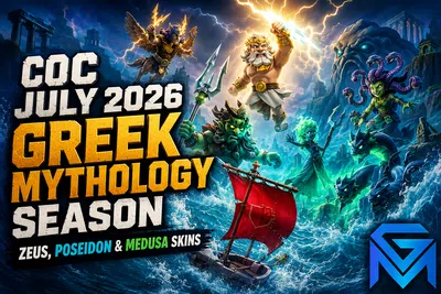 Clash of Clans CoC July 2026 Greek Mythology Season — Zeus, Posei news image