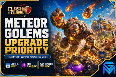 Clash of Clans CoC Meteor Golems Mass Event + Summer Jam Week 3 U news image