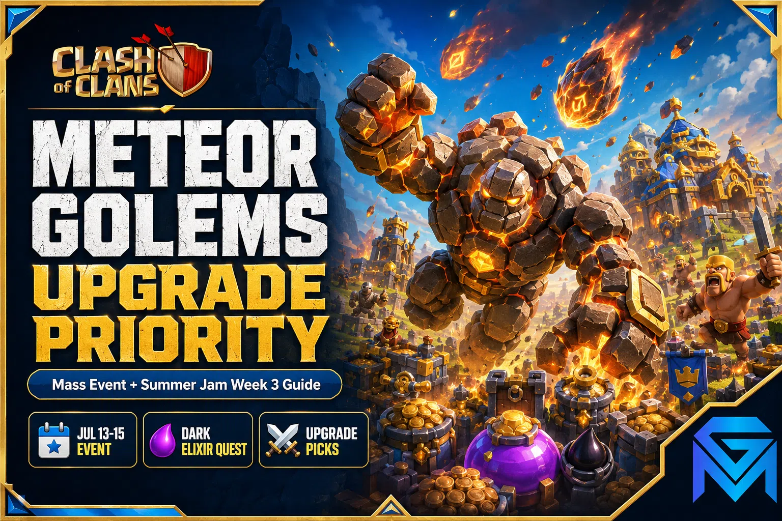 Clash of Clans CoC Meteor Golems Mass Event + Summer Jam Week 3 U news image