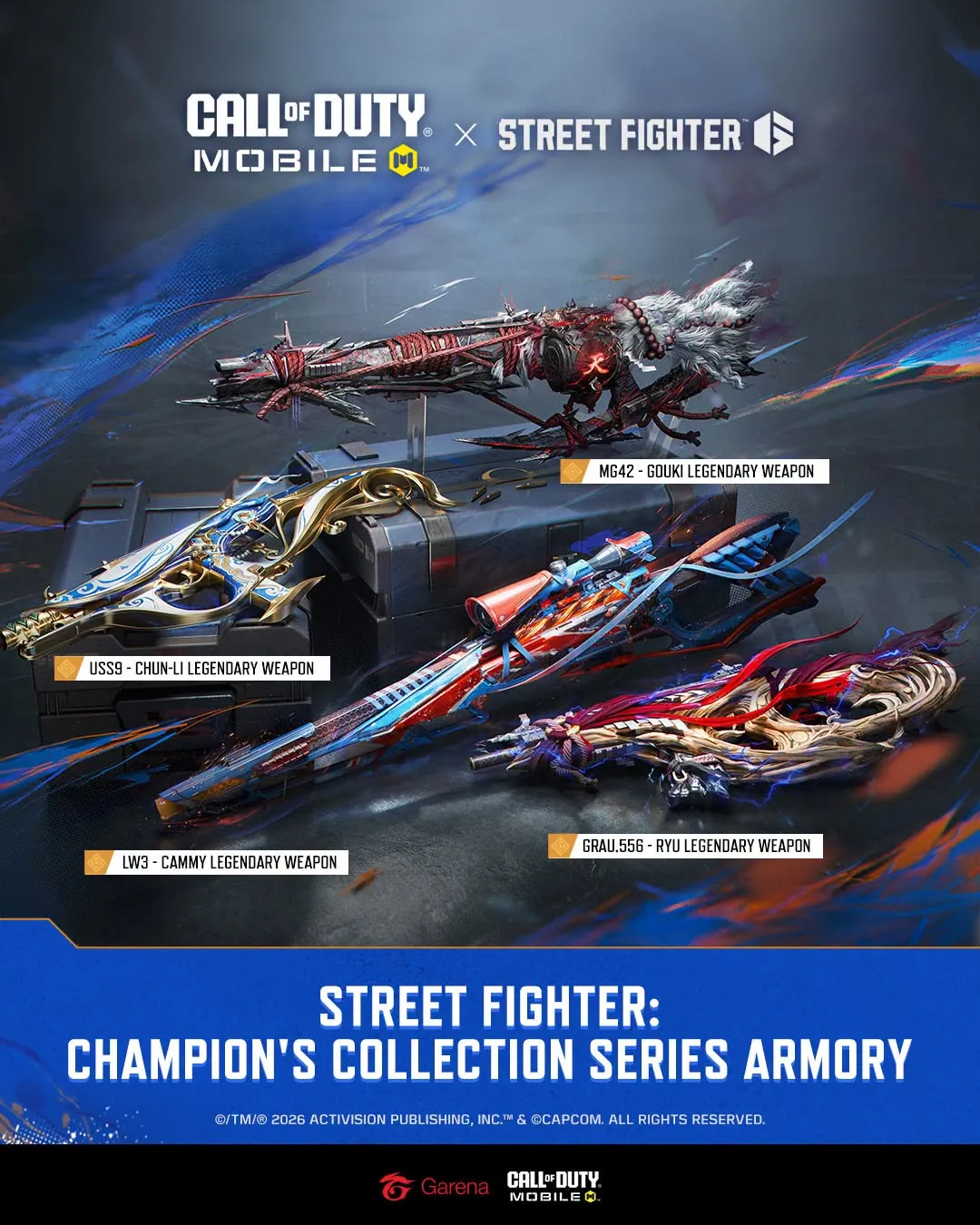 CODM x Street Fighter 6 Returns: Ryu, Chun-Li, Cammy and Akuma