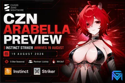 Chaos Zero Nightmare CZN Arabella Preview: Instinct Striker Arrives 19  news image