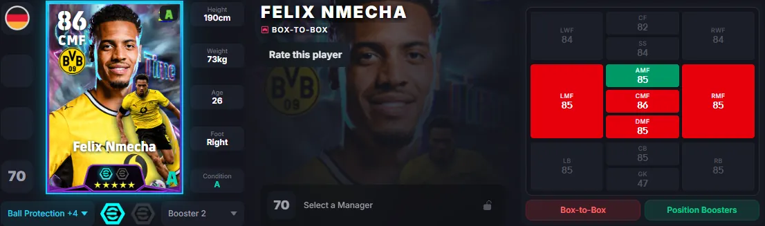 Borussia Dortmund 26–27 Club Pack Felix Nmecha Card
