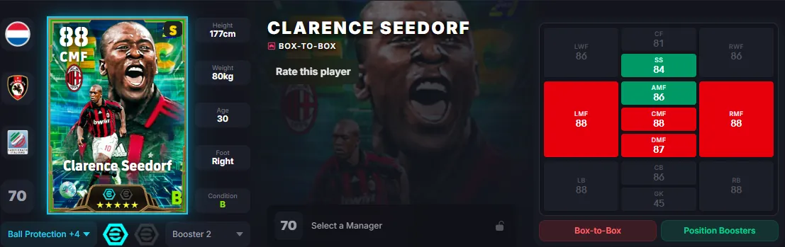 eFootball Epic European Clubs Midfielders: Seedorf, Yaya, Xabi