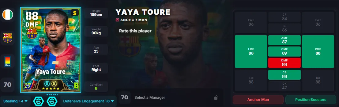 eFootball Epic European Clubs Midfielders: Seedorf, Yaya, Xabi