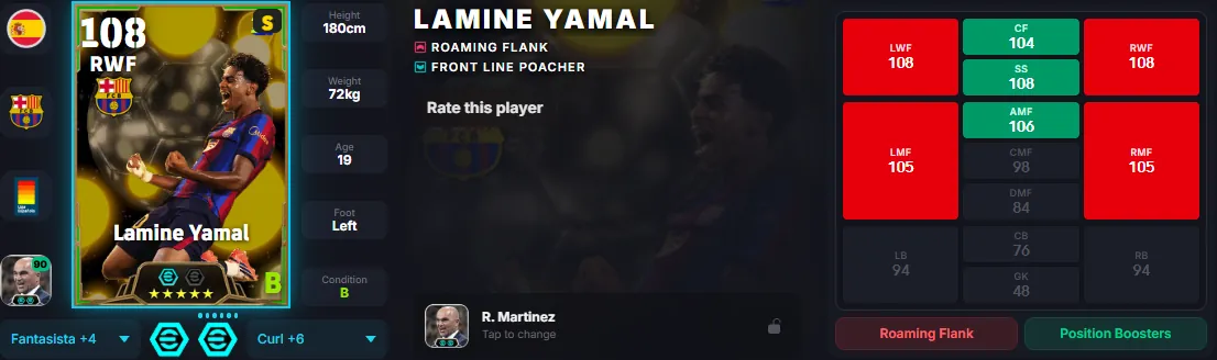 Epic Player of the Year 2026 Lamine Yamal Card