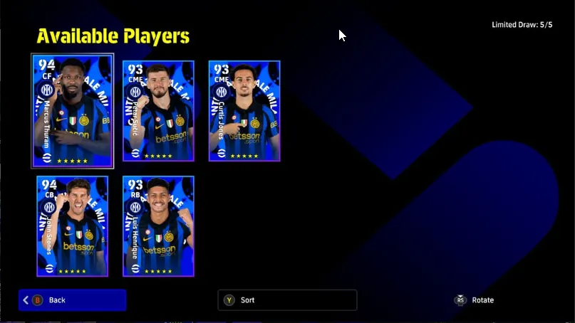 eFootball New Playing Style Campaign: How to Get All 5 Inter Players