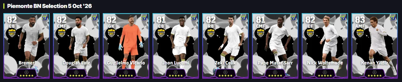 eFootball Piemonte BN Selection: Yıldız, Bremer & Full Squad Guide