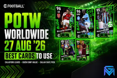eFootball eFootball POTW 27 Aug '26: Which Cards Are Actuall news image