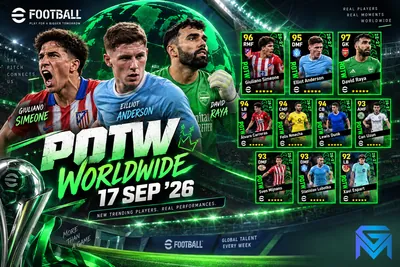 eFootball eFootball POTW Worldwide 17 Sep: Best Players & Pi news image