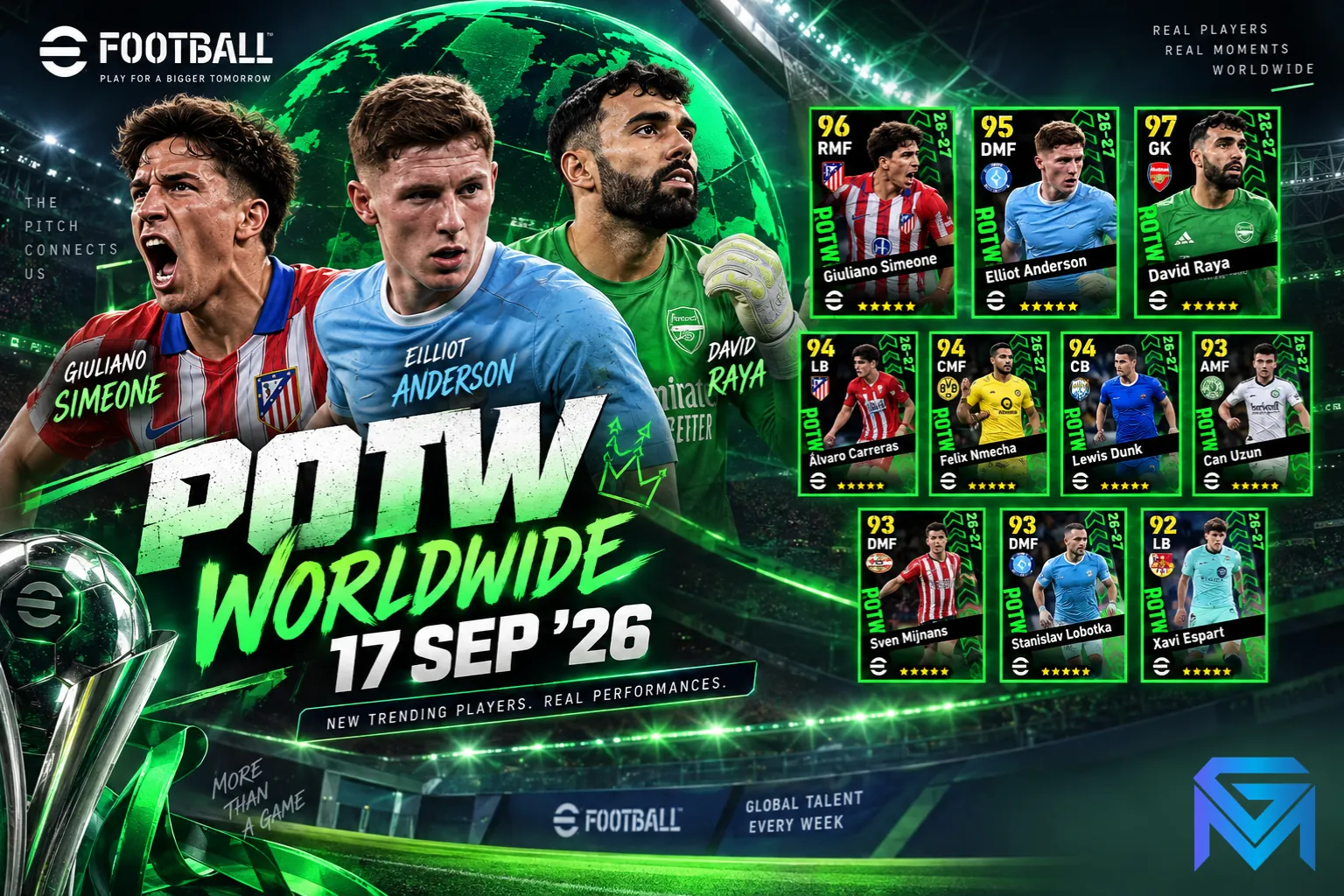 eFootball eFootball POTW Worldwide 17 Sep: Best Players & Pi news image
