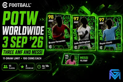 eFootball eFootball POTW Worldwide 3 Sep '26: Three AMF and  news image