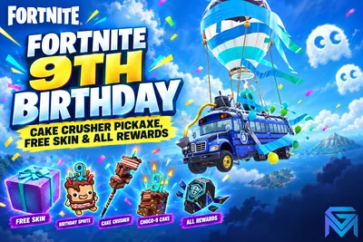 Fortnite Fortnite 9th Birthday: Cake Crusher Pickaxe, Free  news image