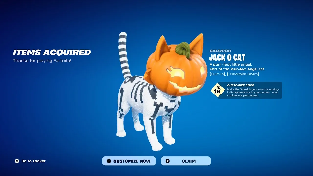 Fortnite Sugar Skin Arrives October 20 With Jack-O’-Cat Sidekick
