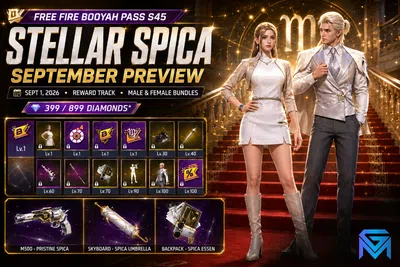 Free Fire Free Fire Booyah Pass S45 Stellar Spica: September news image