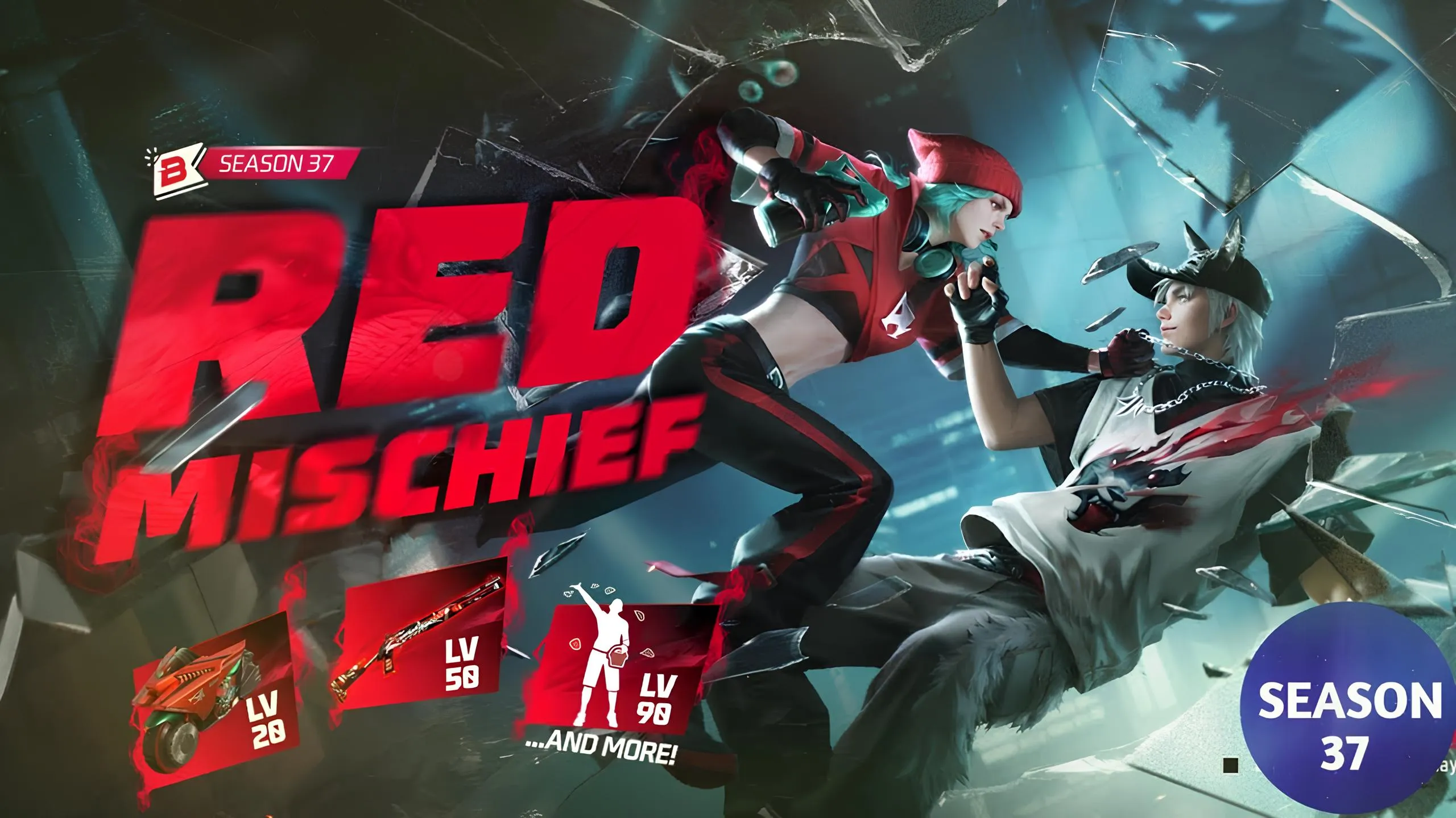 Free Fire Free Fire Booyah Pass Season 37: Red Mischief Brin news image
