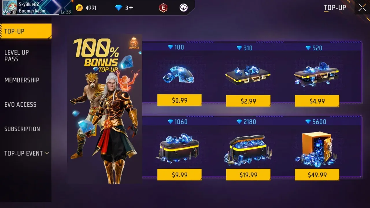Free Fire Diamonds Explained: Top Up Options and Legit Free Diamonds
