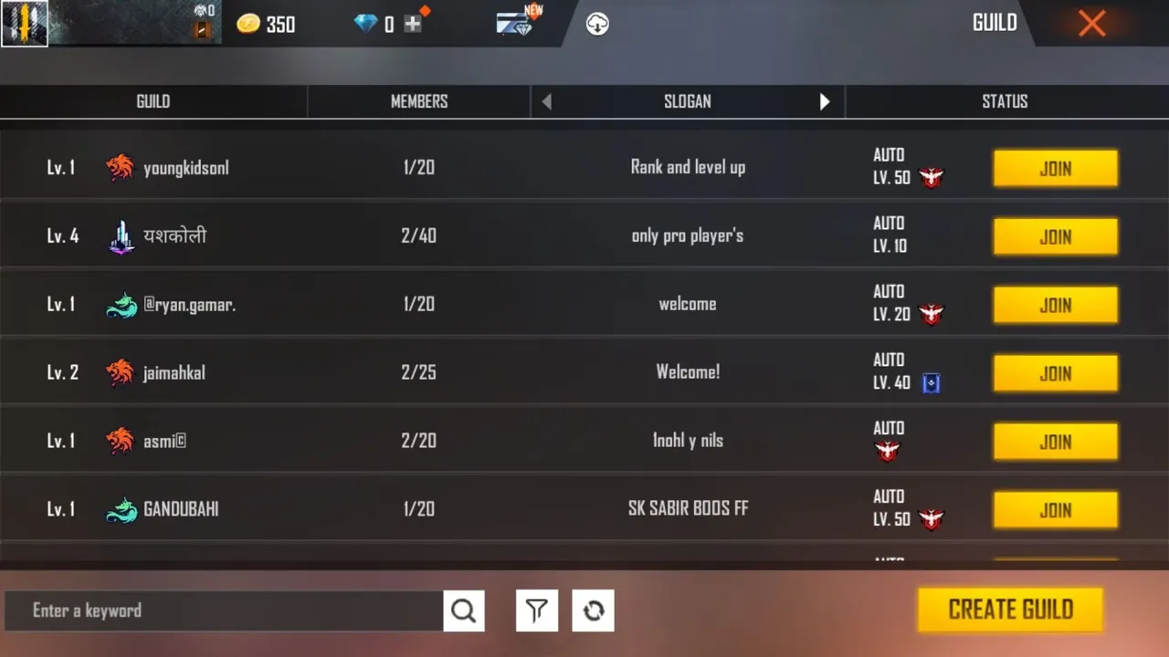 Free Fire Guild Guide: How to Create, Join and Name a Guild