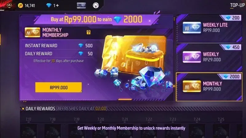 Free Fire Memberships