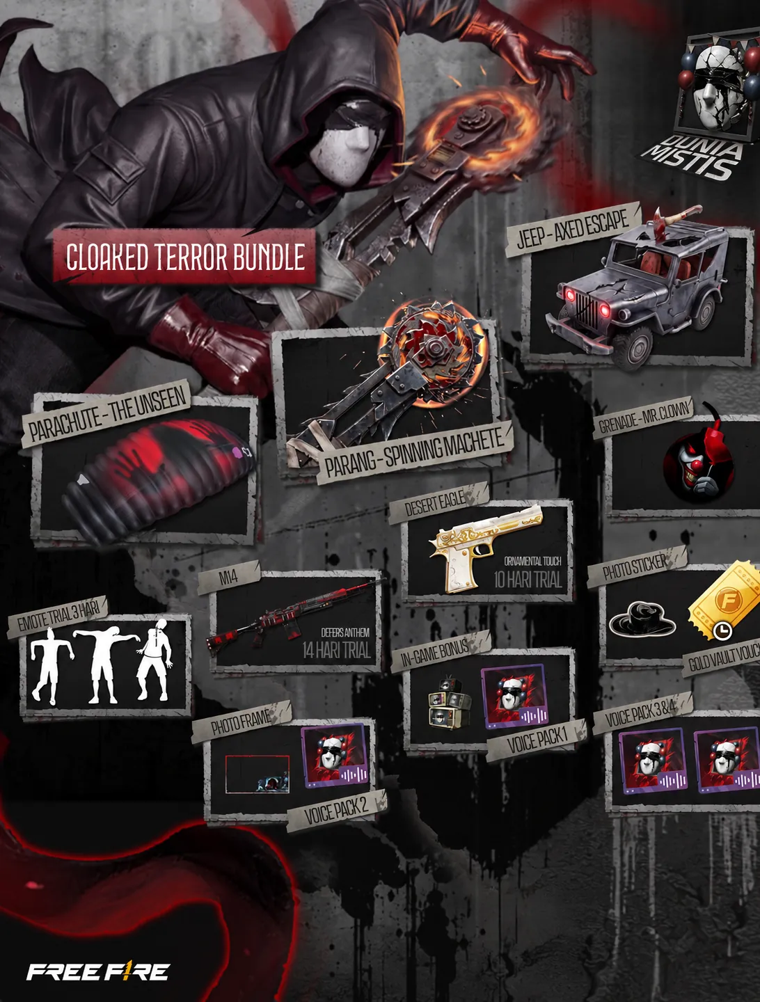 Free Fire The Unseen Halloween Event: Dates, Rewards & Free Bundle