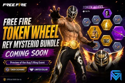 Free Fire Free Fire Token Wheel Preview: Rey Mysterio Bundle news image
