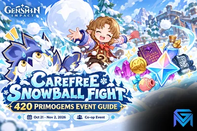 Genshin Impact Genshin Impact Carefree Snowball Fight: 420 Primog news image