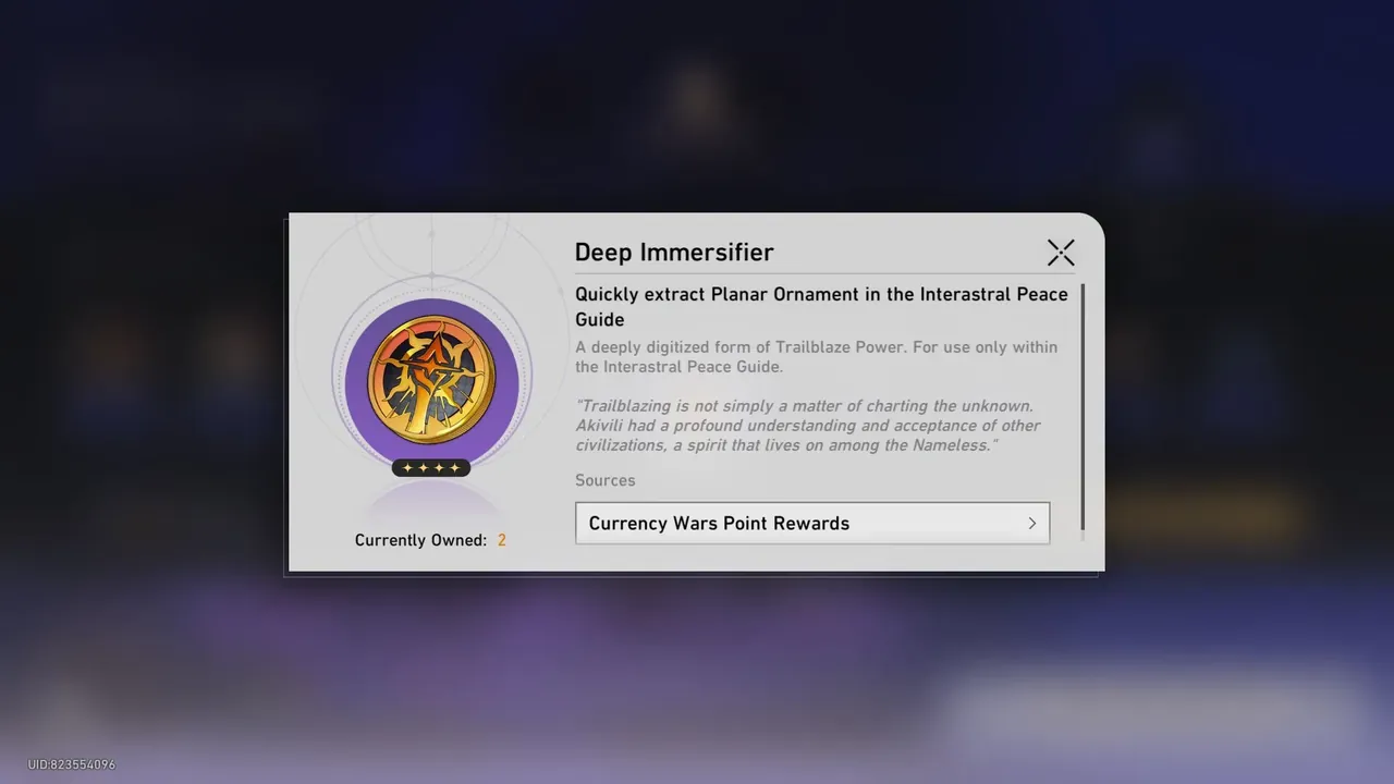 HSR Deep Immersifier: How to Use It and When to Craft More