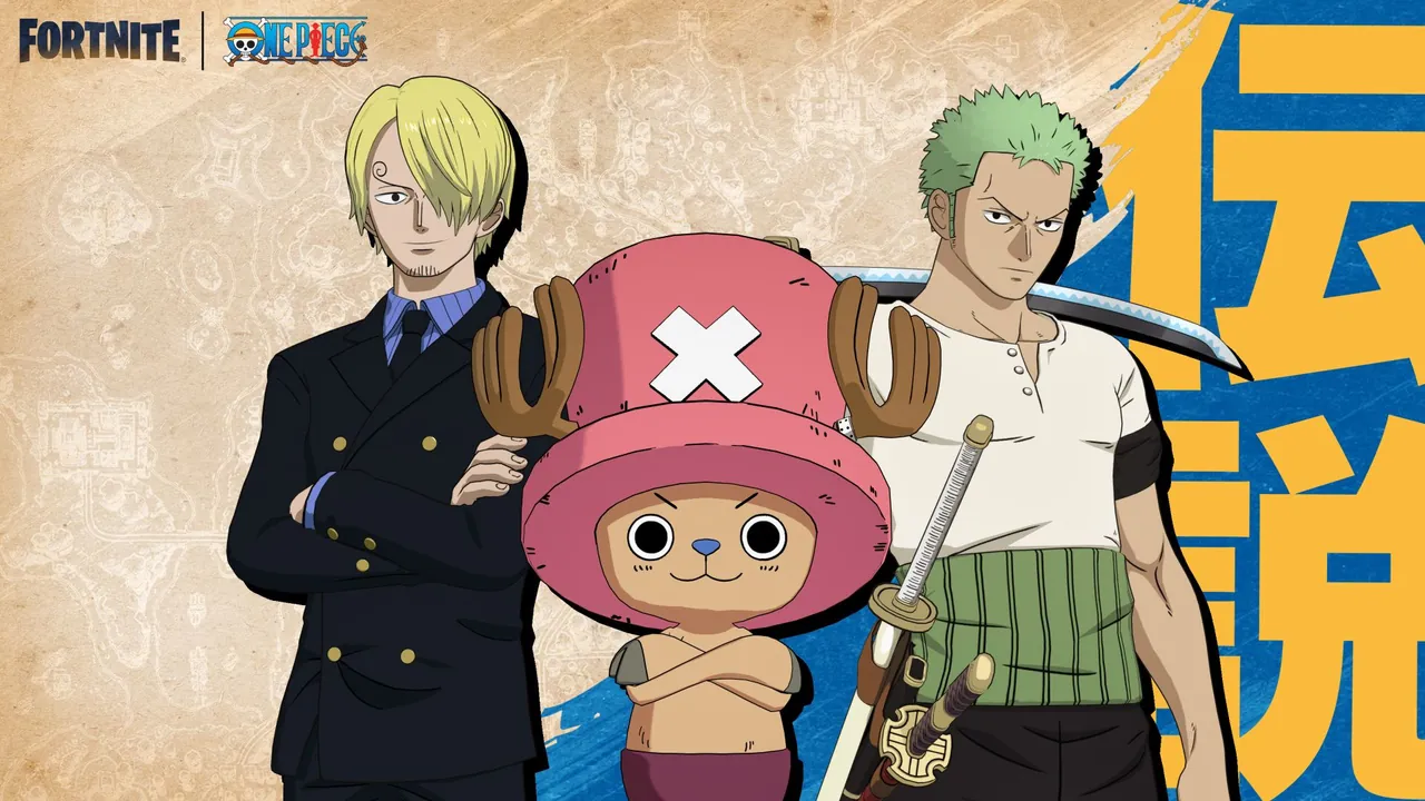 Fortnite x One Piece Characters Zoro, Sanji and Chopper