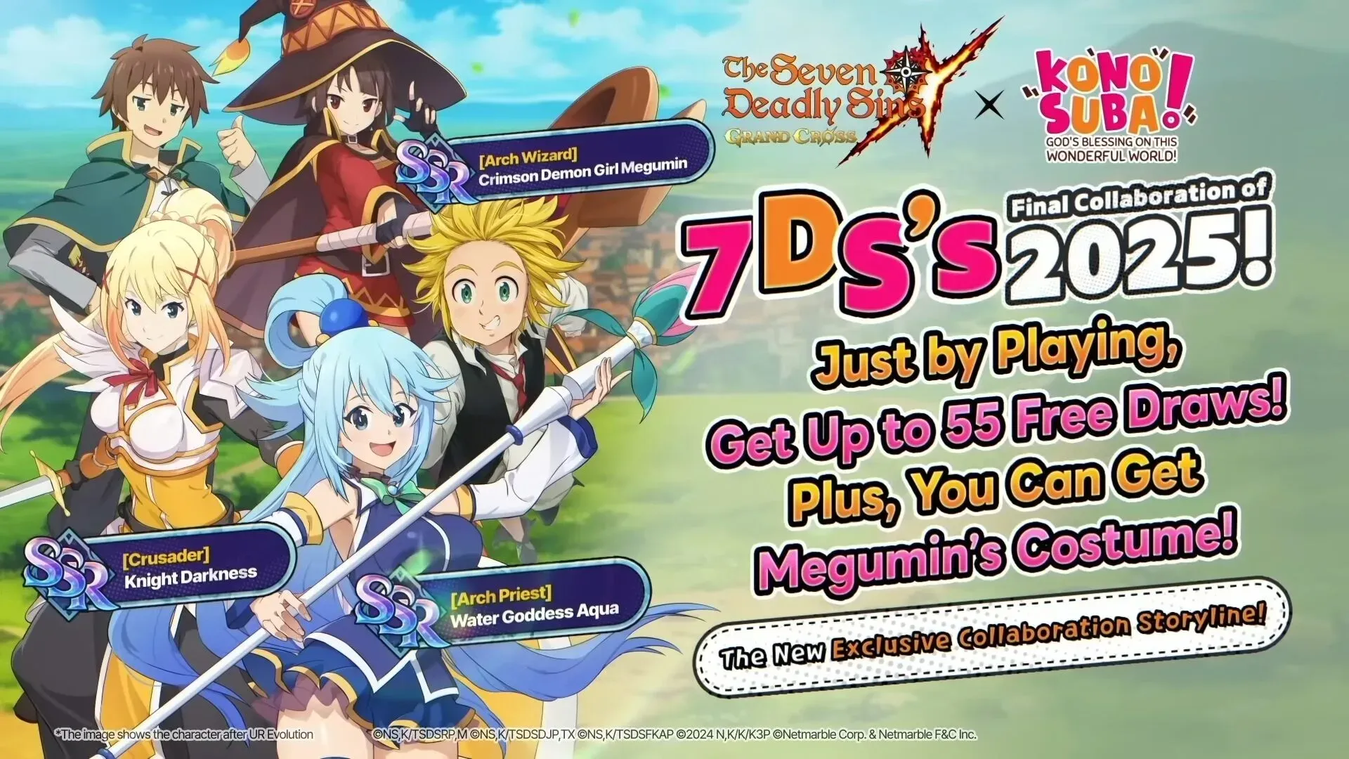 The Seven Deadly Sins: Grand Cross Megumin, Darkness, and Aqua Explode Into Seven Dea news image