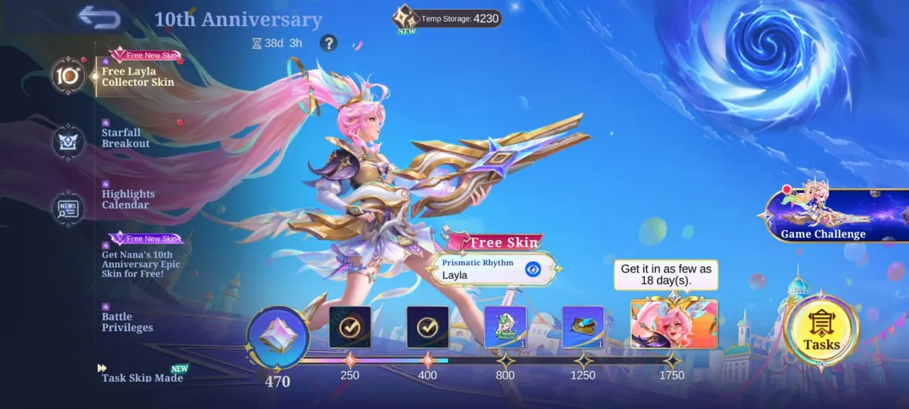 MLBB 10th Anniversary Starward Decade: Free Layla Skin & Event Guide