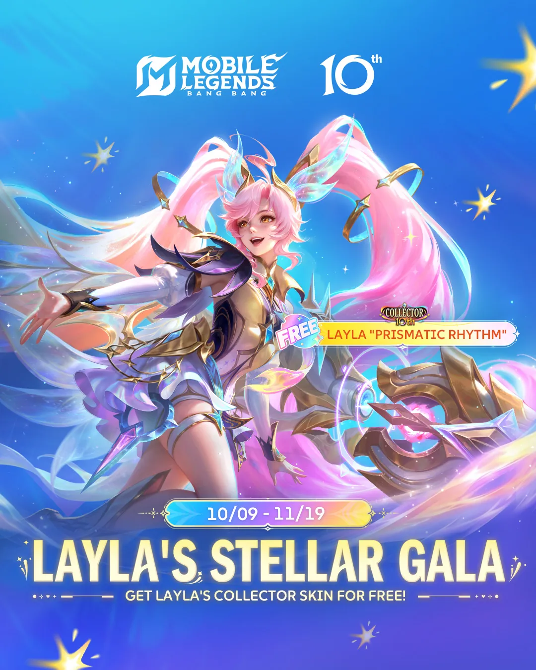 MLBB 10th Anniversary Starward Decade: Free Layla Skin & Event Guide