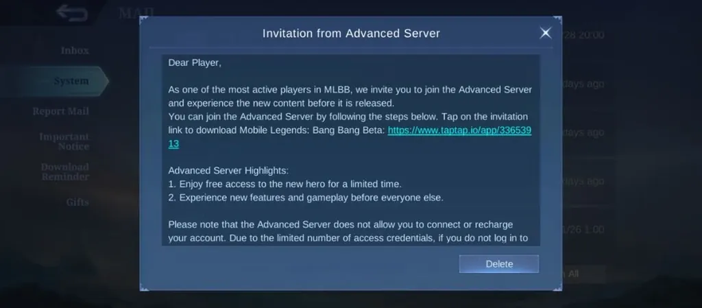 MLBB Advanced Server: How to Join and What You Get