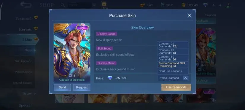 Cara Menggunakan Promo Diamond