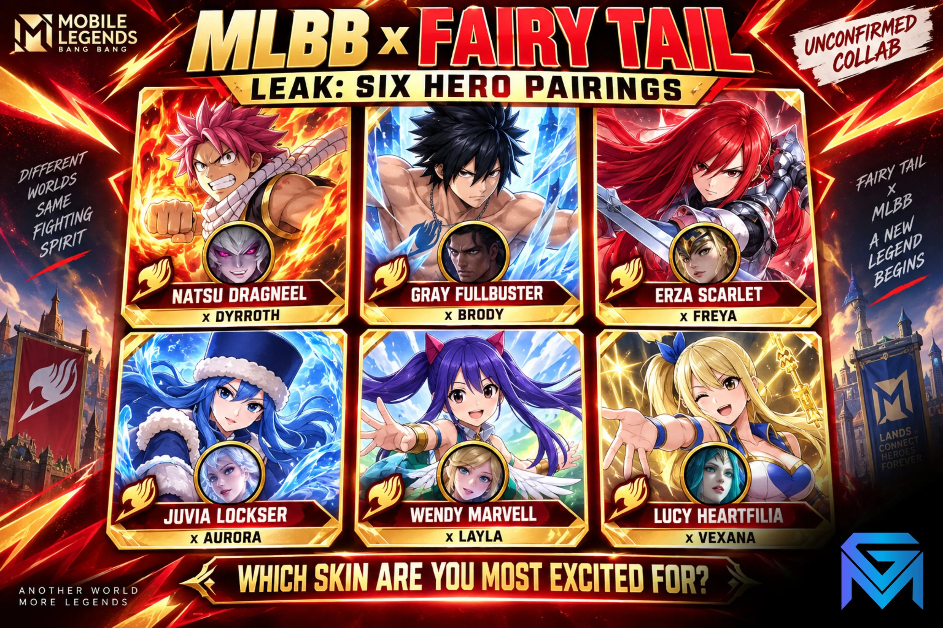 Mobile Legends: Bang Bang MLBB x Fairy Tail Leak: Natsu, Erza, Lucy and the news image
