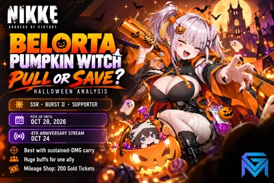 Goddess of Victory: Nikke NIKKE Belorta Pumpkin Witch Pull or Save? Hallowee news image