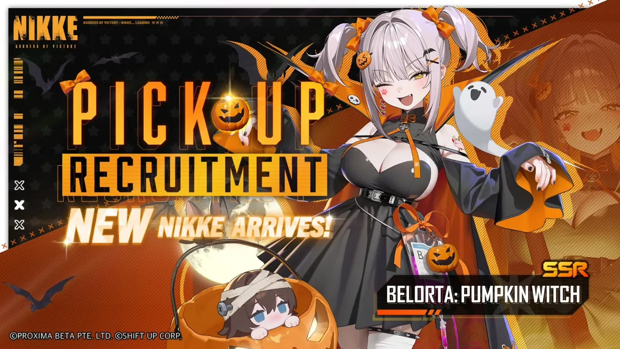NIKKE October 8 Update Preview: Belorta Pumpkin Witch & Halloween