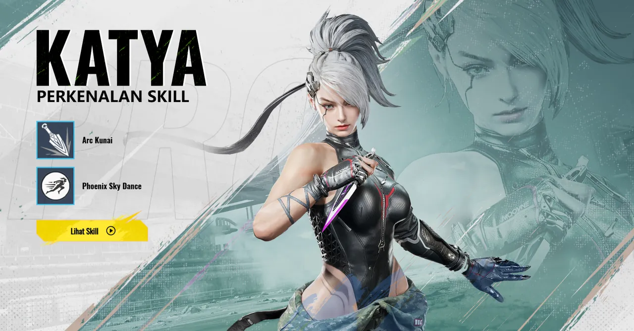 Deskripsi skill Arc Kunai dan Phoenix Soaring Dance milik Katya di Blood Strike
