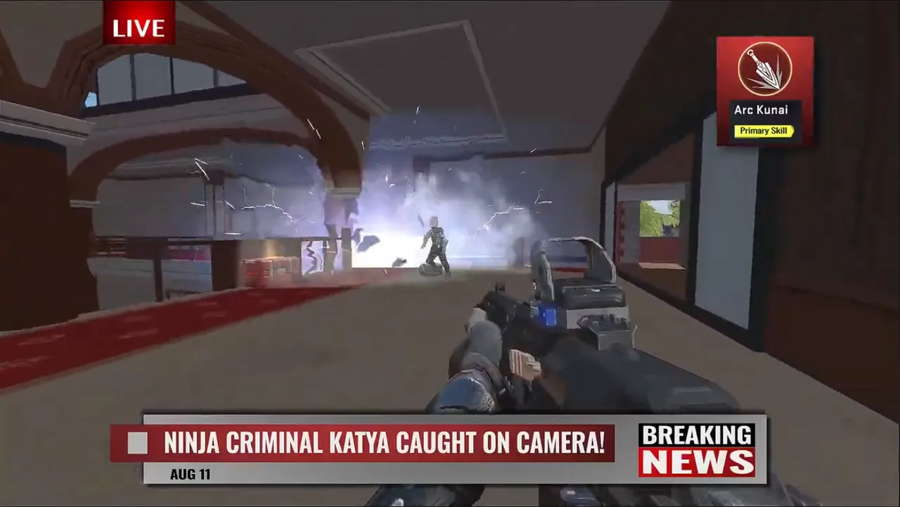 Ledakan Arc Kunai Katya memperlambat musuh di lorong sempit Blood Strike