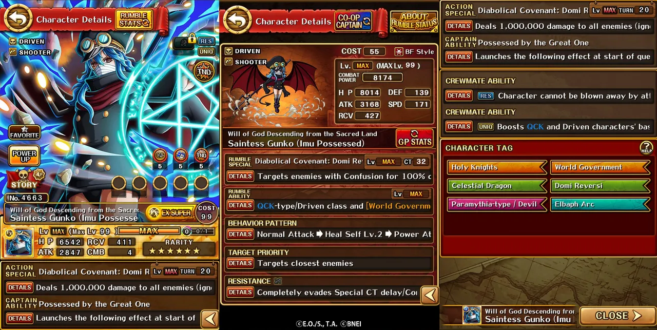 Saintess Gunko (Imu Possessed) Character Details