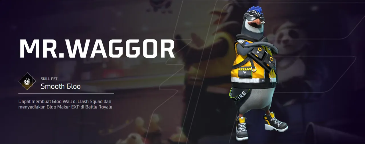 Detail skill Smooth Gloo milik pet Mr. Waggor di menu pet Free Fire