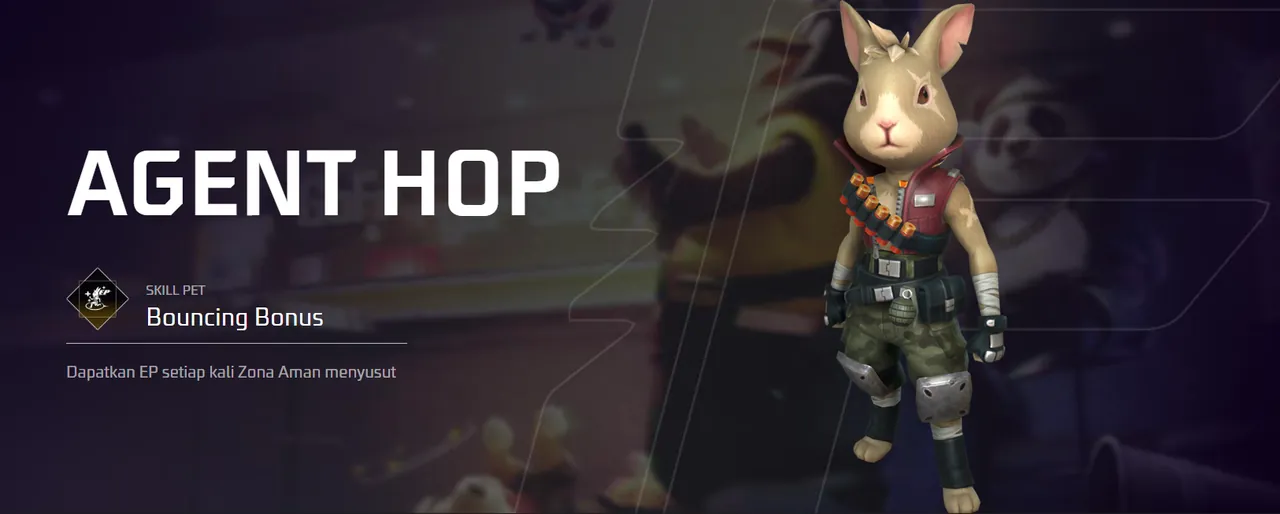 Detail skill Bouncing Bonus milik pet Agent Hop di Free Fire