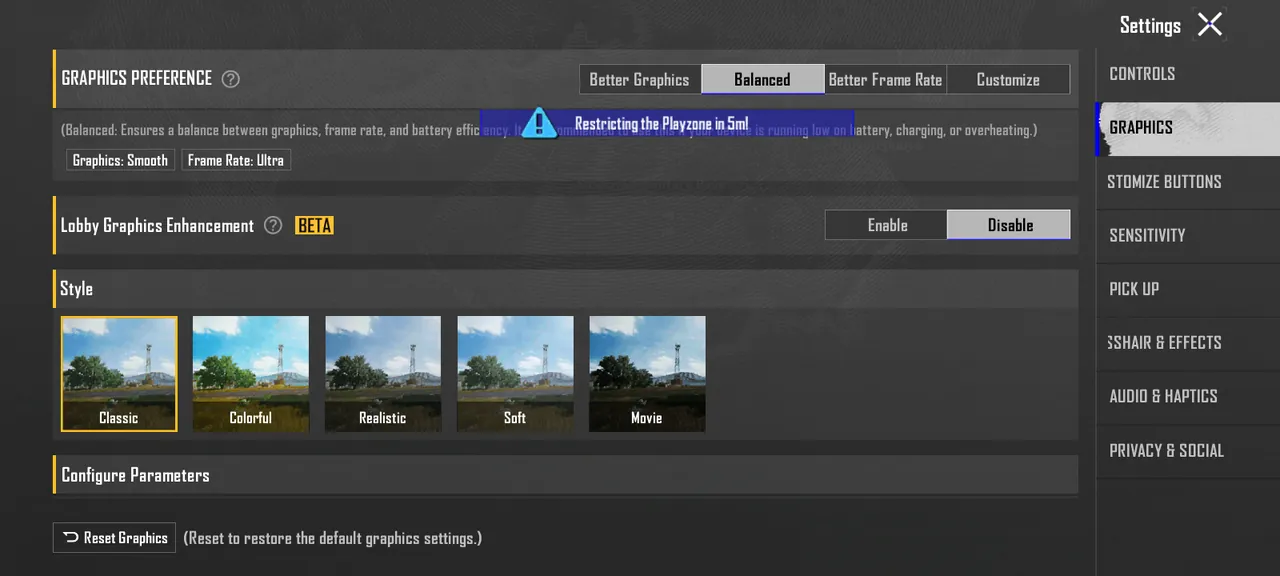 Graphics Settings